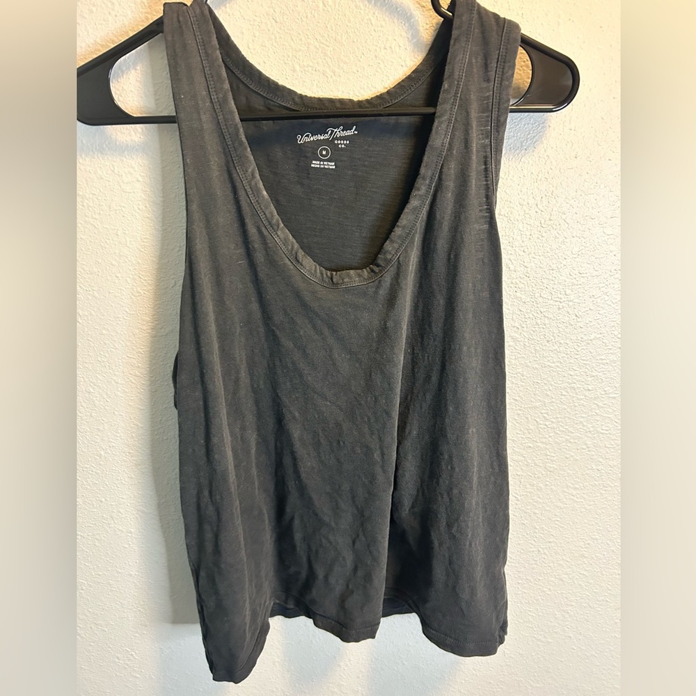 Burnout gray tank. Size M.